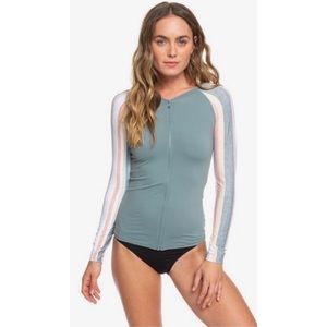 Roxy Long Sleeve Zip-up UPF 50 Rashguard